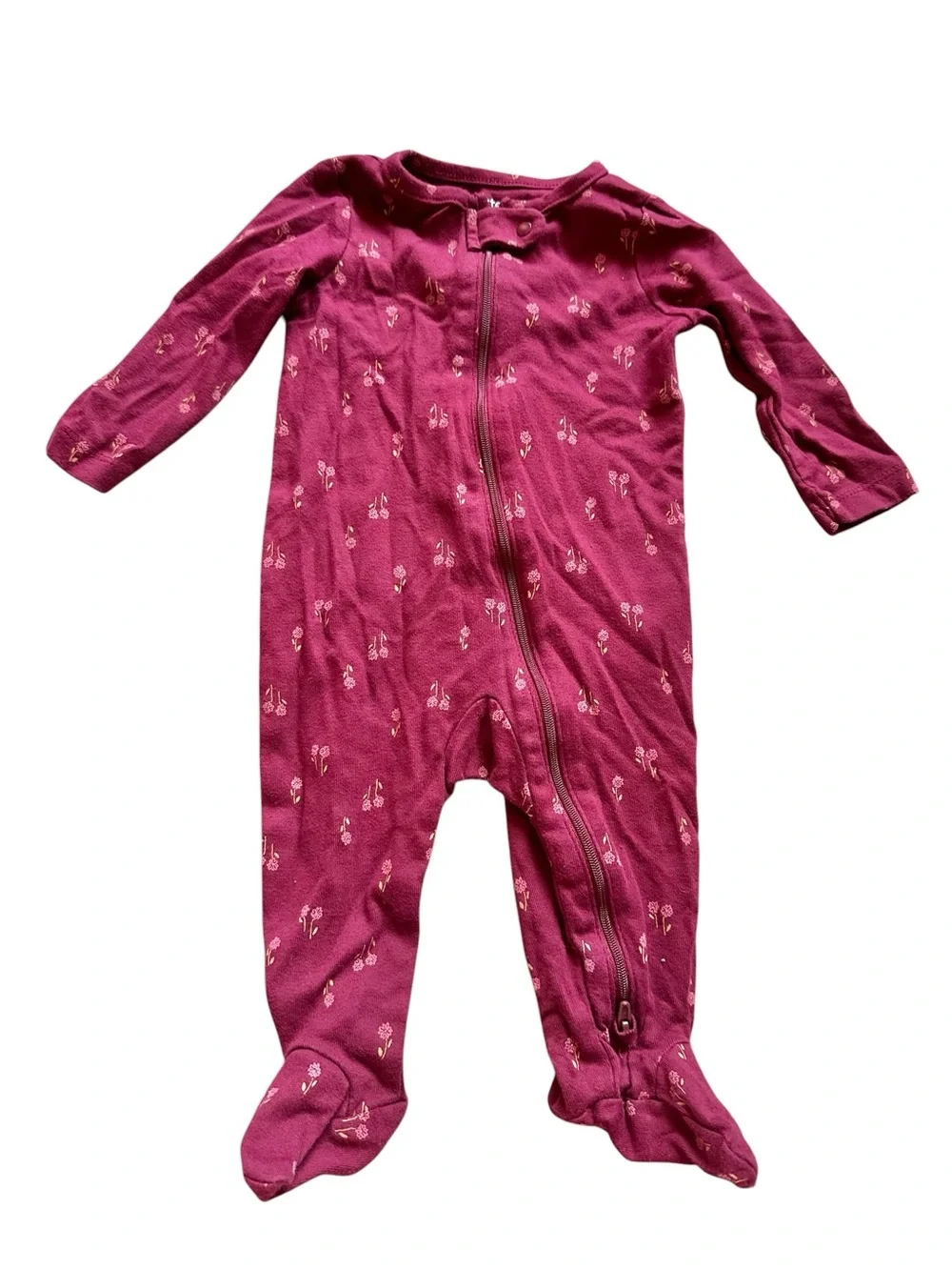 Carter’s lot of 5 Size 3-6 Month zip closure sleeper footed pajamas